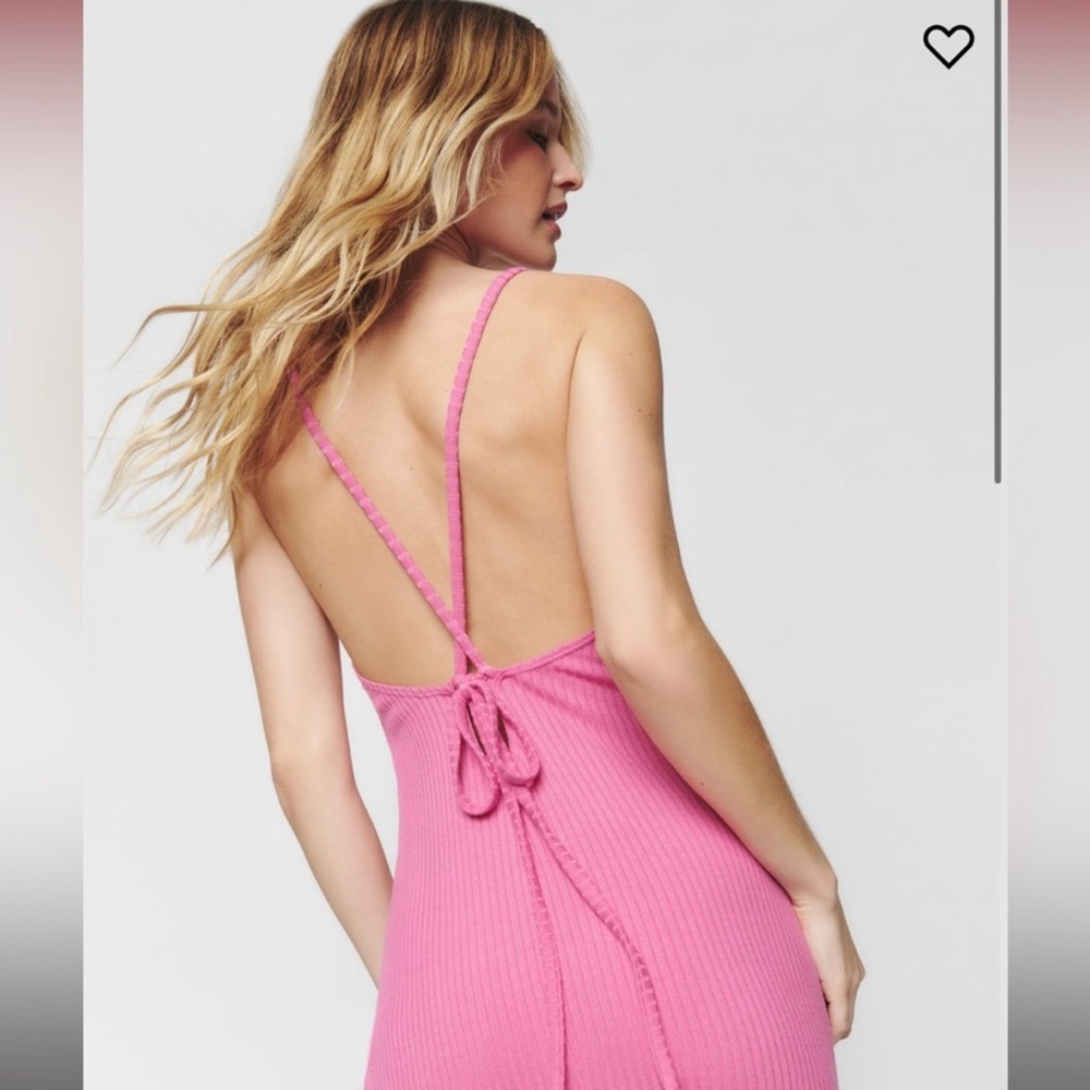 Reformation Brant Dress in Candy Pink - Picture 5 of 8